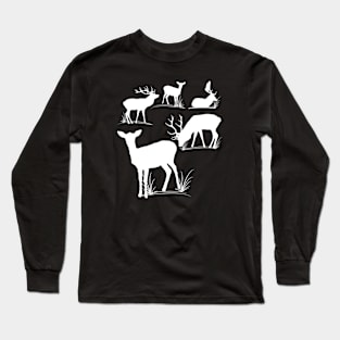 roe deer, stag, wild animal, hunting, hunter, forest Long Sleeve T-Shirt